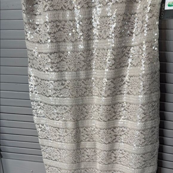 Donna Ricco Cream Sheath Mini Dress Scoop Neck Short Sleeve - Picture 9 of 12